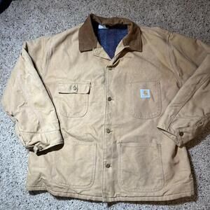 Carhartt 6BLCT Khaki Canvas Detroit Blanket Lined 2x USA Vintage Jacket
